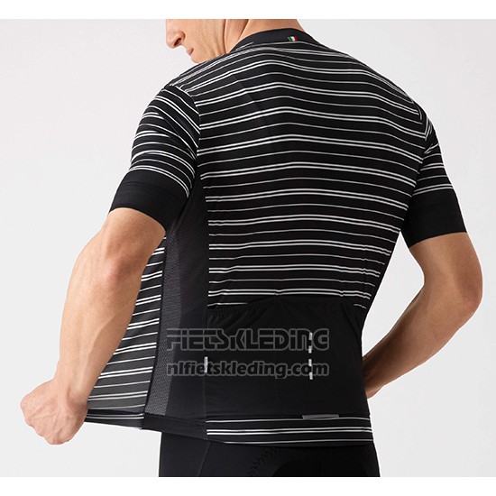 2019 Fietskleding La Passione Stripe Zwart Korte Mouwen en Koersbroek